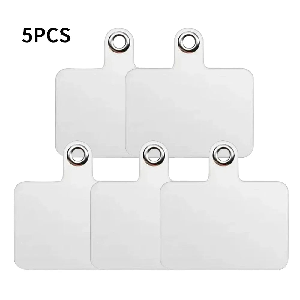 1/3/5/10Pcs Mobile Phone Anti-lost Lanyard Card Gasket Universal Transparent Tether Tabs Hole Hanging Strap Patches Lanyard Card Qme 5 Pcs