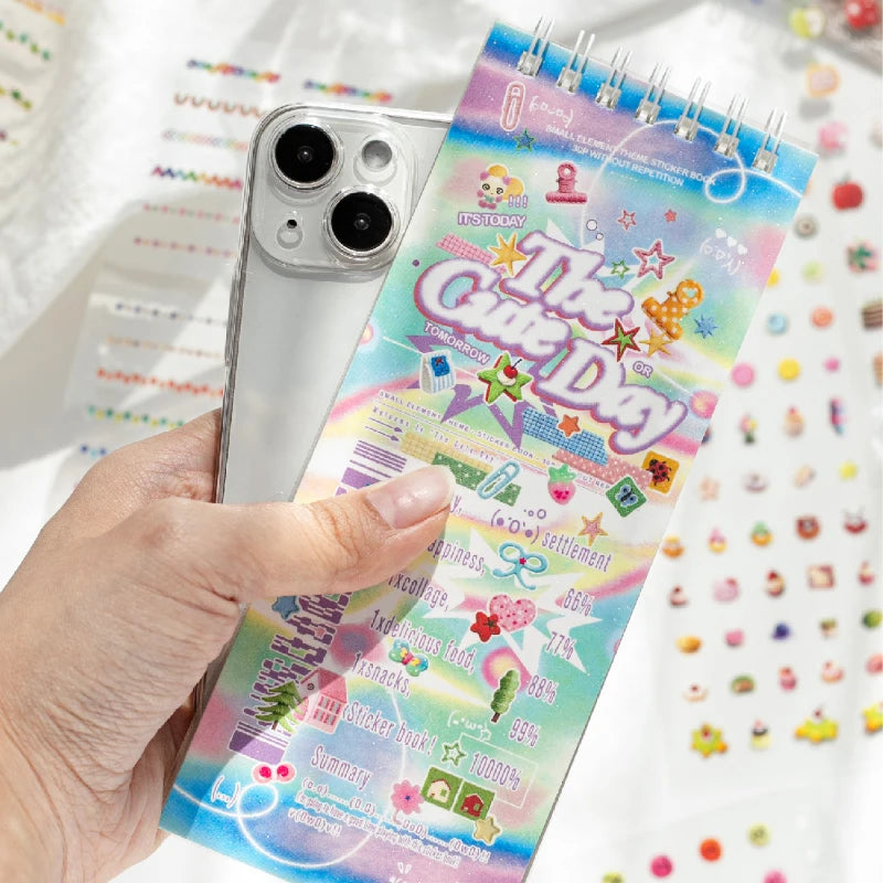 TIANZI 30 sheets/lot Kawaii Japanese Cute Days Series Die Cutting Coil Sticker Book DIY Scrapbook Stationery Decoration ﻿Kit Qme