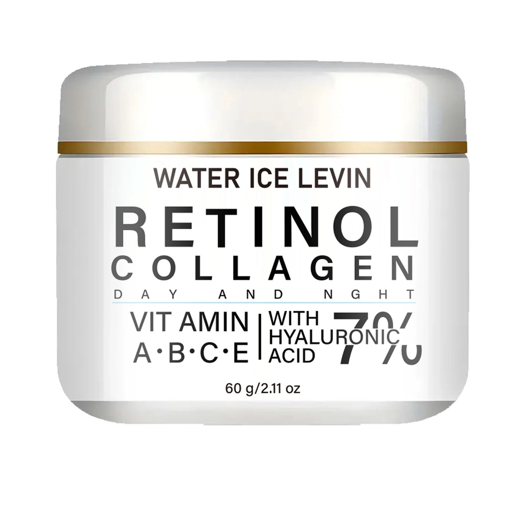 Retinol Collagen Day Night Face Cream with Hyaluronic Acid & Multi Vitamins, Moisturizing Firming Daily Skin Care Lotion Qme WHITE 60g