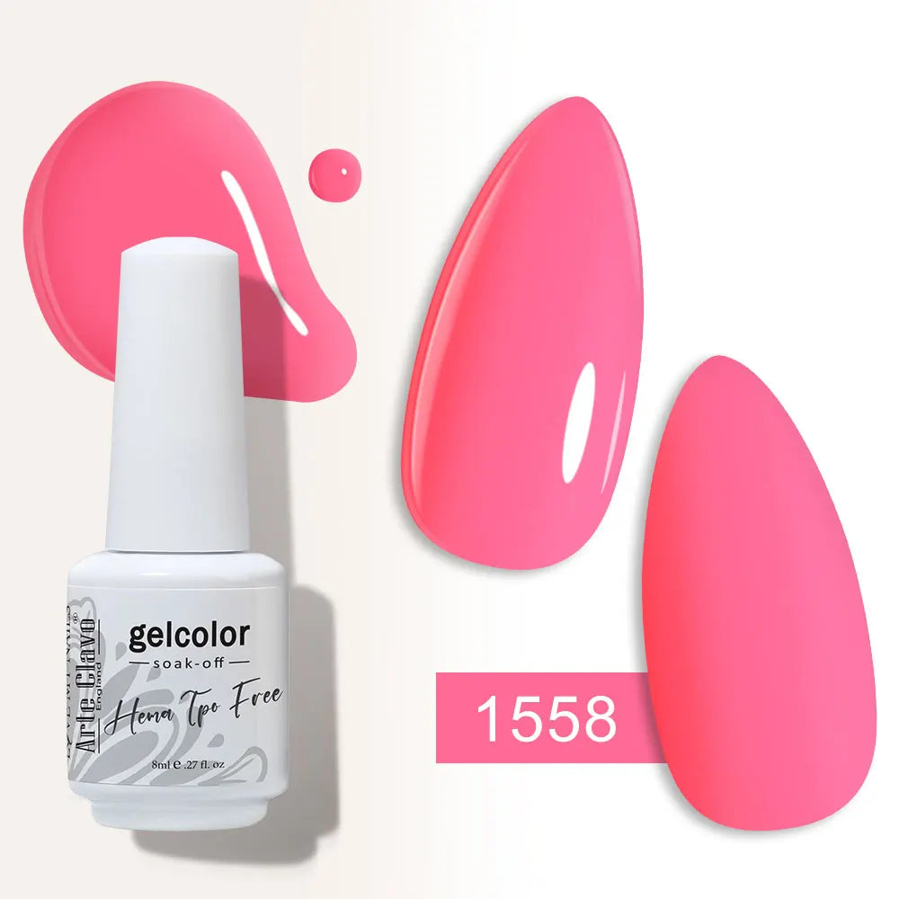 Arte Clavo Semi-permanent Gel Nail Varnish 180 Colors Semipermanent Qme 1558
