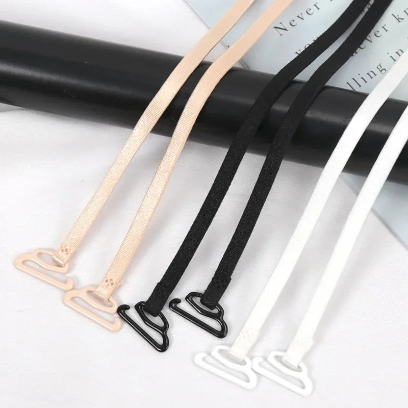Portable Elastic Nylon Bra Straps Women Thin Spaghetti Strap Qme