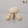 Neck Back 3 4-Leg Massage Roller Hair Growth Stress Relief Wooden Qme N3