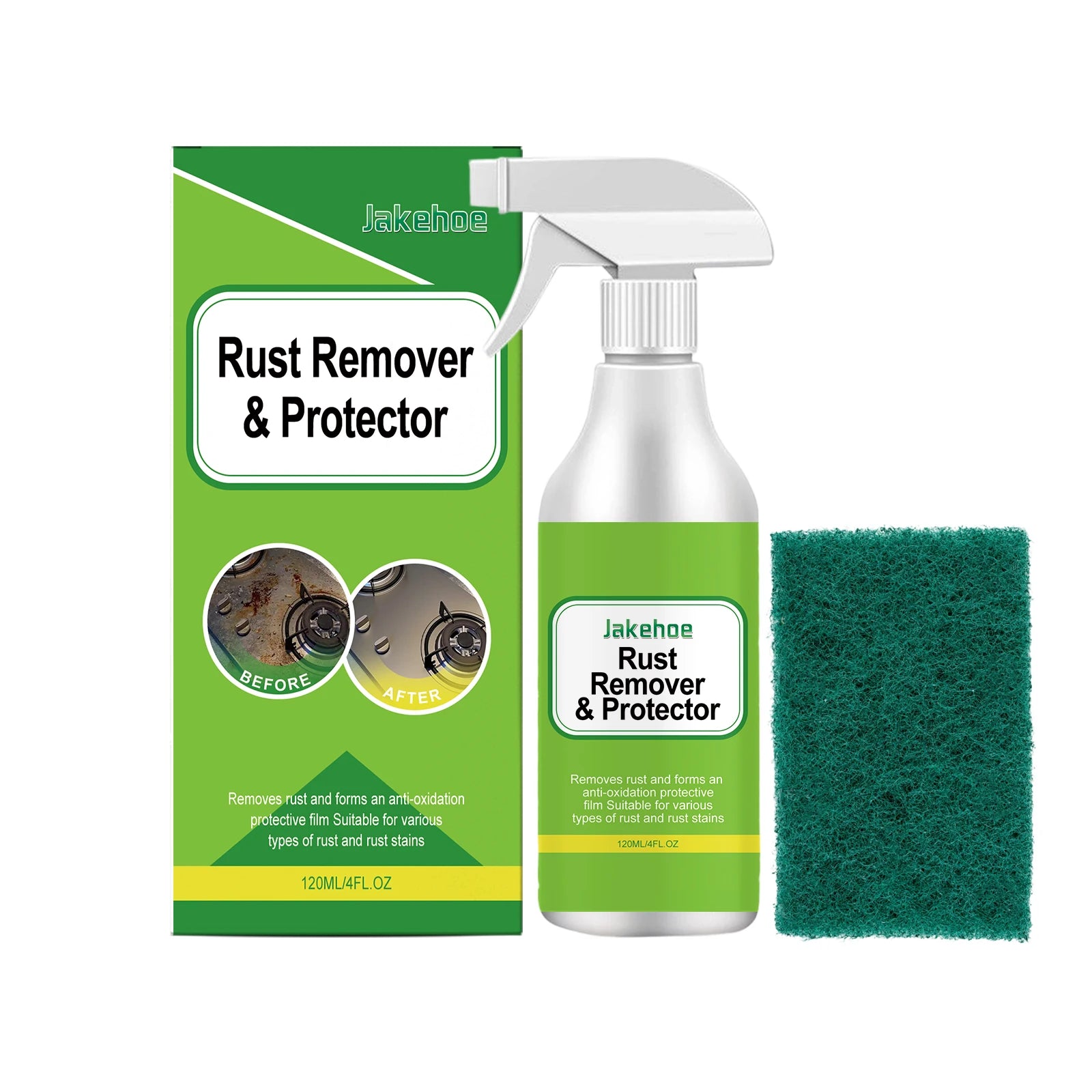 Metal Rust Remover Anti-Oxidation Dissolving Rust Stains Fast Acting Long-Lasting Protective Film Household Rust Removing Spray Qme 120ml Boxed