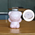 Homemade Drinks Sealed Plastic Cup Big Head Bear Transparent Juice Qme perforated cover
