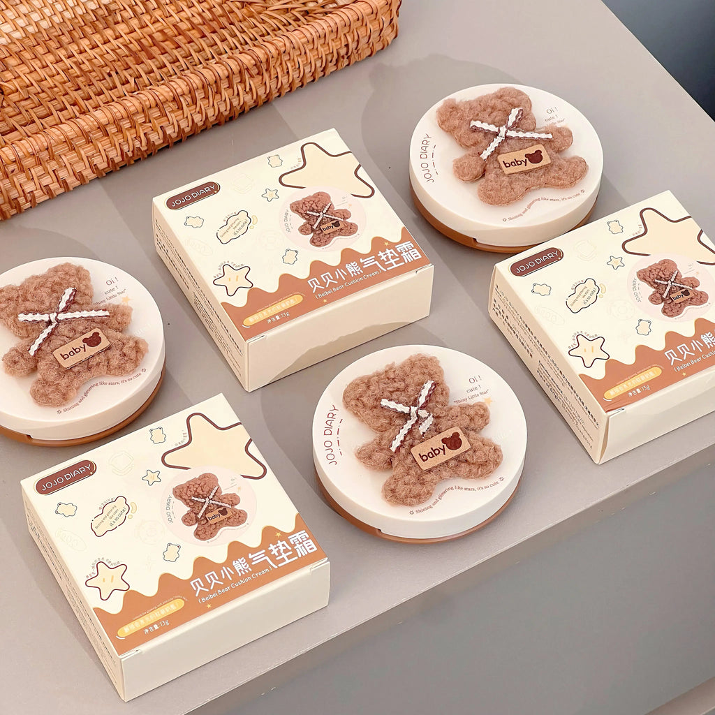 Korean Plush Bear Hydrating Air Cushion BB Cream Concealer Qme