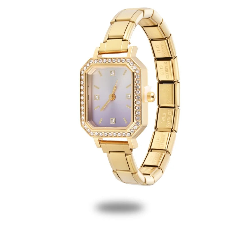 Butterfly Shape Numbers Dial Stainless Steel Watch Bracelet Men