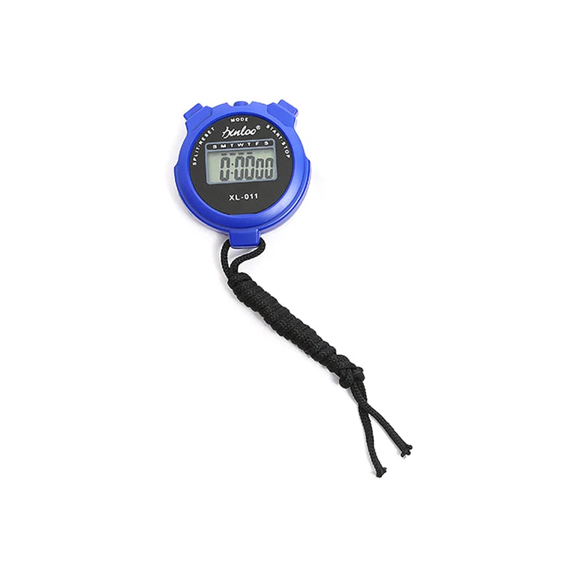 Portable Handheld Sports Stop Watch Digital Display Fitness Timer Qme Blue