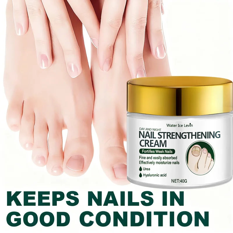 Day & Night Nail Strengthening Cream with Hyaluronic Acid & Urea - Effectively Moisturizes, Nourishes & Protects Nails & Skin. Qme