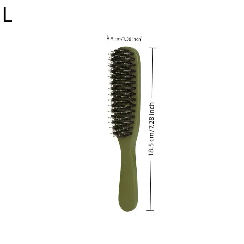 Boar Bristle Hair Brush Travel Portable Comb Women Combs Scalp Qme L