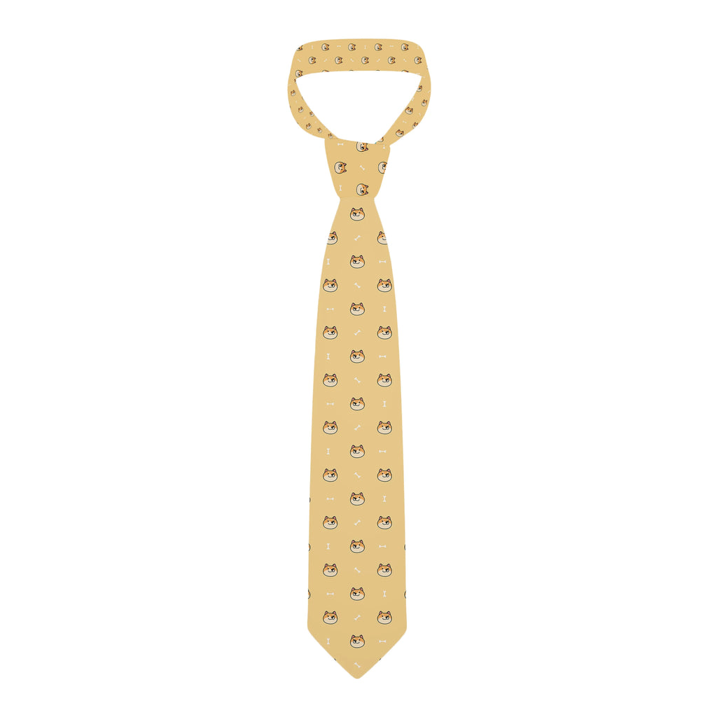 Fashionable Ukiyo-e Wave Print Tie Funny Small Animal Polyester Qme