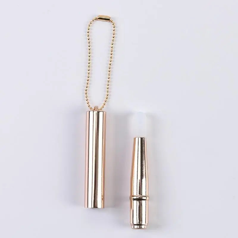 Mini Silicone Lip Concealer Brush Protective Cover Chain Applicator Qme Gold