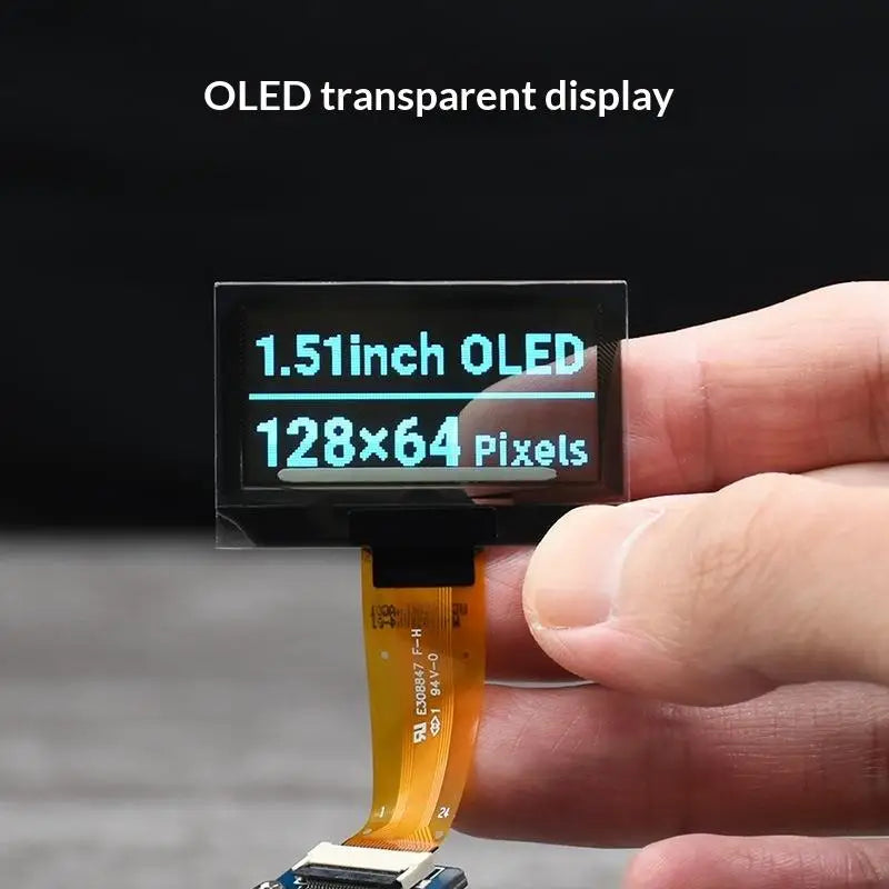 Transparent OLED Display Module SSD1309 Driver Multi-board Compatible Qme