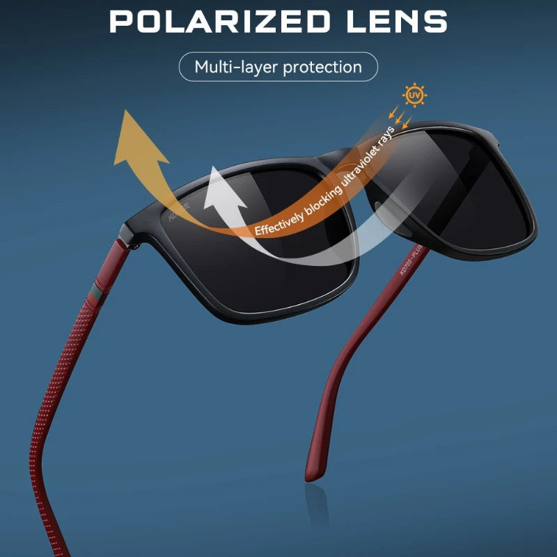 Tide Large Square Polarized Sunglasses Outdoor Mountaineering Shading Qme