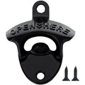 1Set Vintage Wall Mounted Wine Beer Bottle Opener Tool Keyring Bar Drinking Kitchen. Qme A4 Black