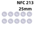 RFID Tags Stickers Ntag215 NFC Tag 13 56MHz ISO14443A Sticker Phone Qme NFC 213 25mm 10pcs