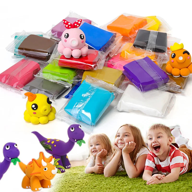 12/24/36 Color Clay Air-dried Clay Set Ultra Light Plastic Clay with Carving Tools DIY Crafts Toy Gifts for Friends Children Qme