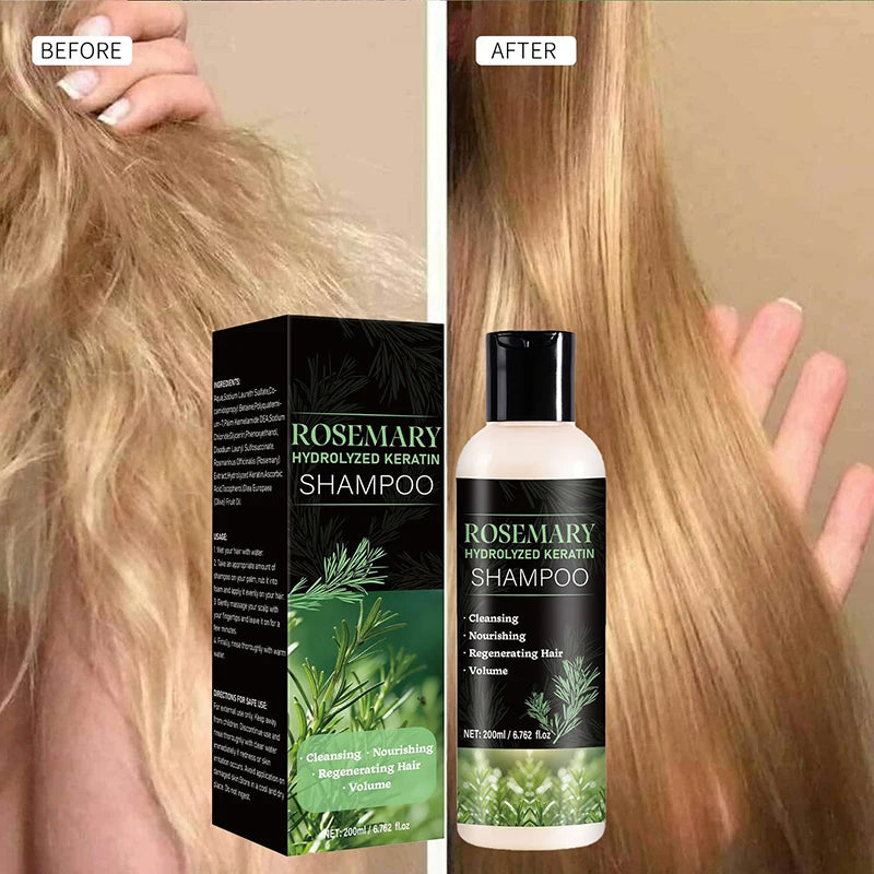 Natural Rosemary Shampoo Nourish Repair Dry Damaged Hair Strengthen Qme