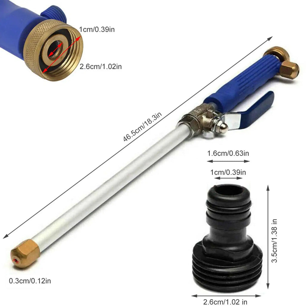Garden Hose Nozzle Ergonomic High Pressure Water Hose Sprayer Nozzle For Watering Plants Lawn Patio Car Wash Cleaning Showering Qme