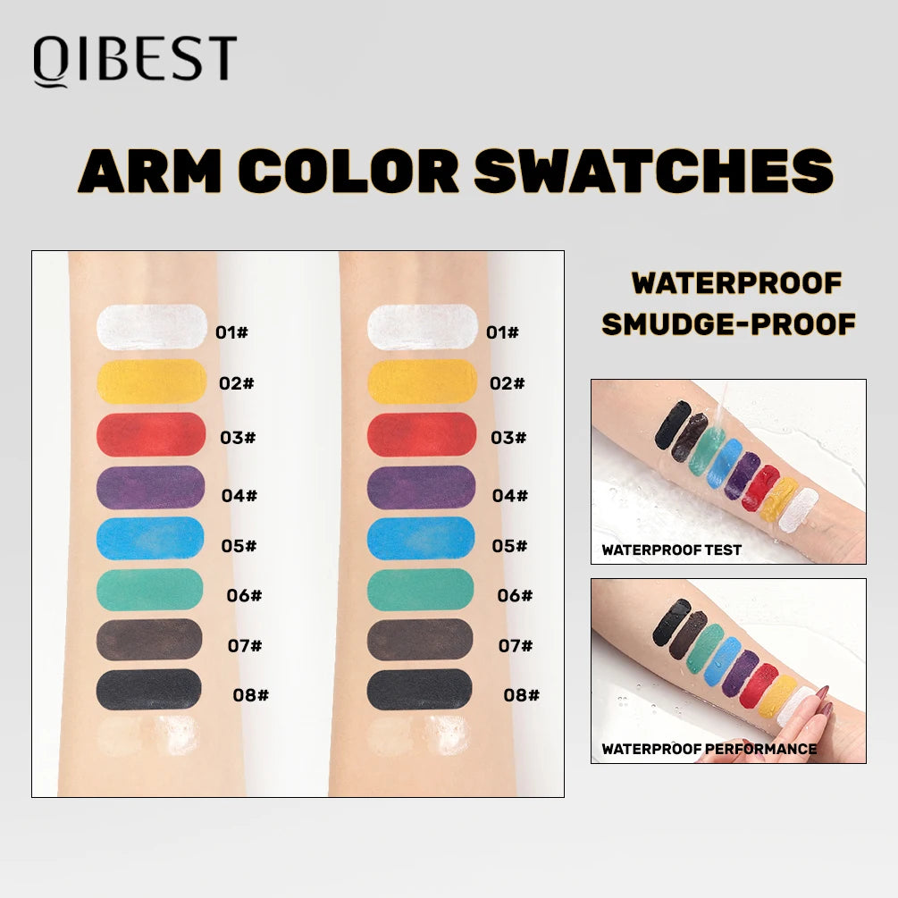 QIBEST Tinted Eyebrow Gel Mascara Lasting Waterproof Brown Tinting Eye Brow Sculpt Glue Red Purple Brow Cream Makeup For Women Qme