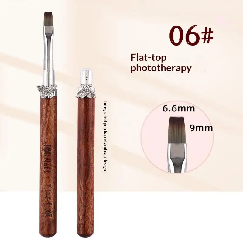 Nail Art Brushes Professional Tech Detachable Rod Zircon Butterfly Qme 6