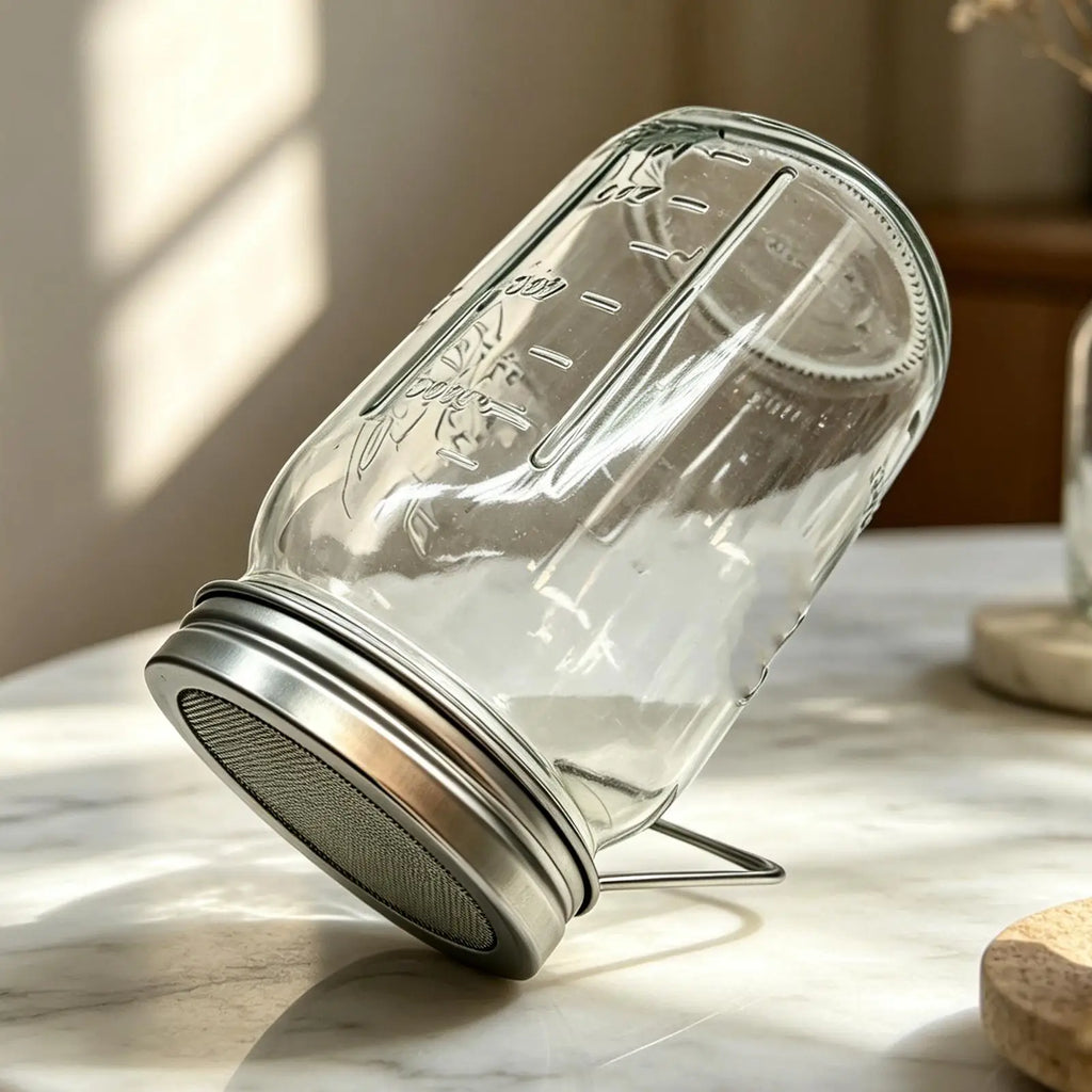 Bean Sprouts Grow Stackable Portable Clear Glass Wide Mouth Growing Qme
