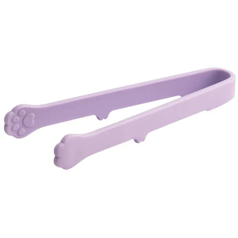 Creative Japanese Cat Paw Shape Silicone Mini Snack Food Tongs Non-slip Handles BBQ Bread Clip Kitchen Accessories Qme Purple
