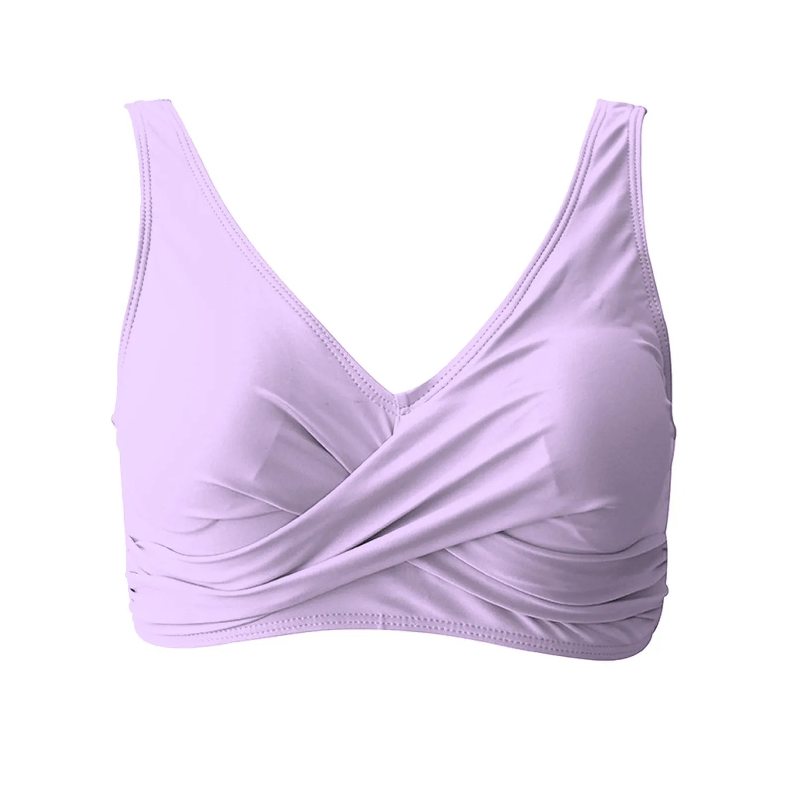 Women Sexy Bikini Top Tummy Swim Tops Bathing Suit Top No Bottom Fashionable swimwear trends Comfortably breathable chic Qme