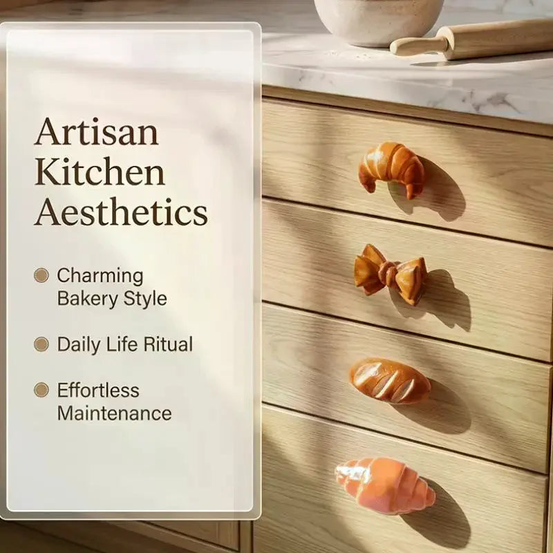 Creative Bread-Shaped Cabinet Door Handle Cute Door Handle Kitchen Drawer Wardrobe Door Knob Furniture Hardware Qme