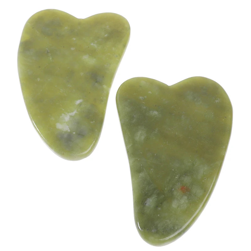 Gua Sha Natural Green Jade Quartz Crystal Stone Bodys Massage Board Qme