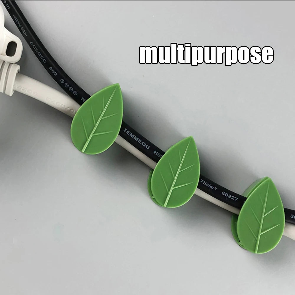 10/20/30Pcs Plant Climbing Wall Fixer Leaf Type Green Plant Invisible Fixing Device Vine Clip Fastener Snap Traction Shaping Qme