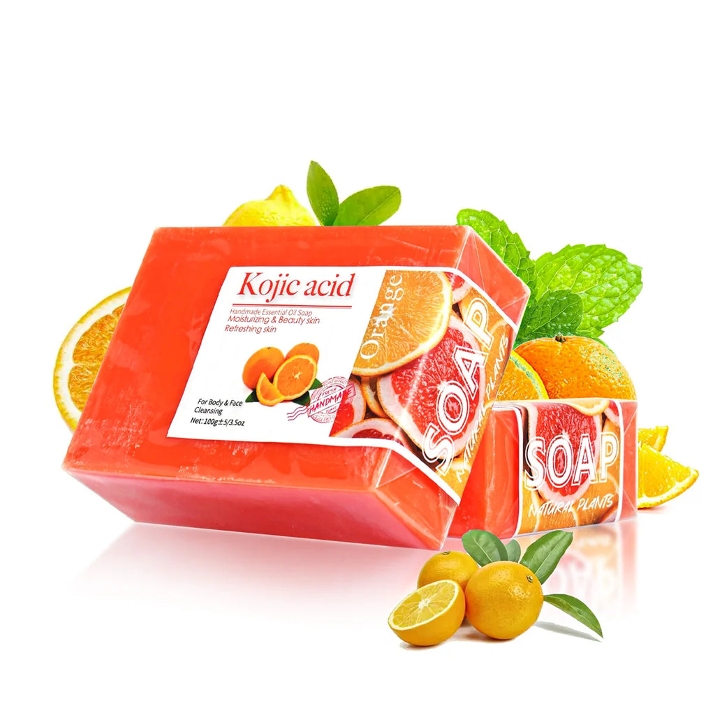 Kojic Acid Sweet Orange Handmade Essential Oil Soap Gently Cleanses Qme