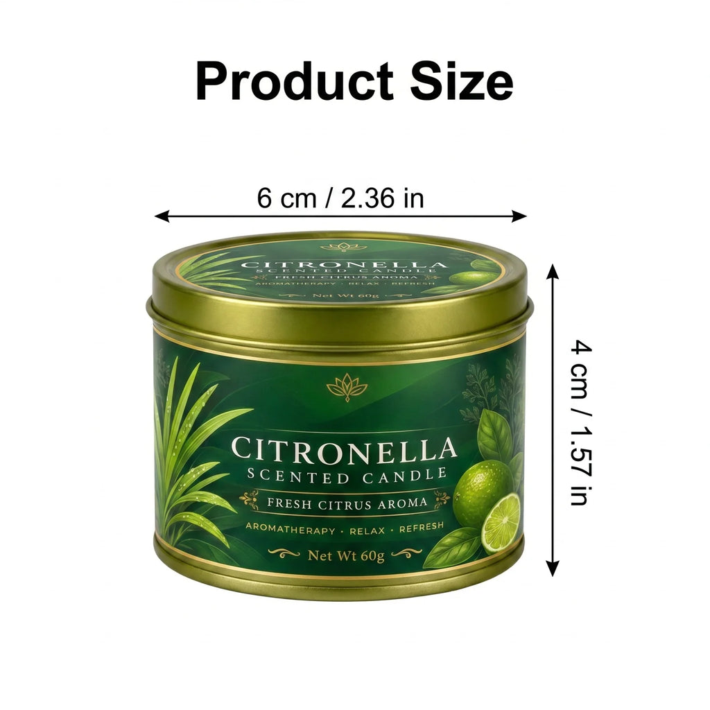 Aromatherapy Candle Natural Plant Scented Candles Lemongrass Fragrance Fresh and Lasting Air Companion Aroma Holiday Gift Qme