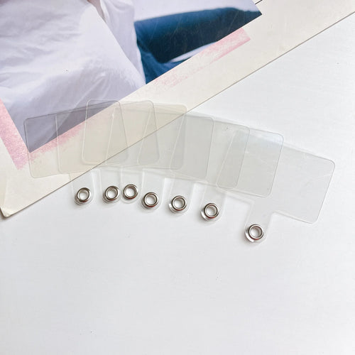 1/3/5/10Pcs Mobile Phone Anti-lost Lanyard Card Gasket Universal Transparent Tether Tabs Hole Hanging Strap Patches Lanyard Card Qme