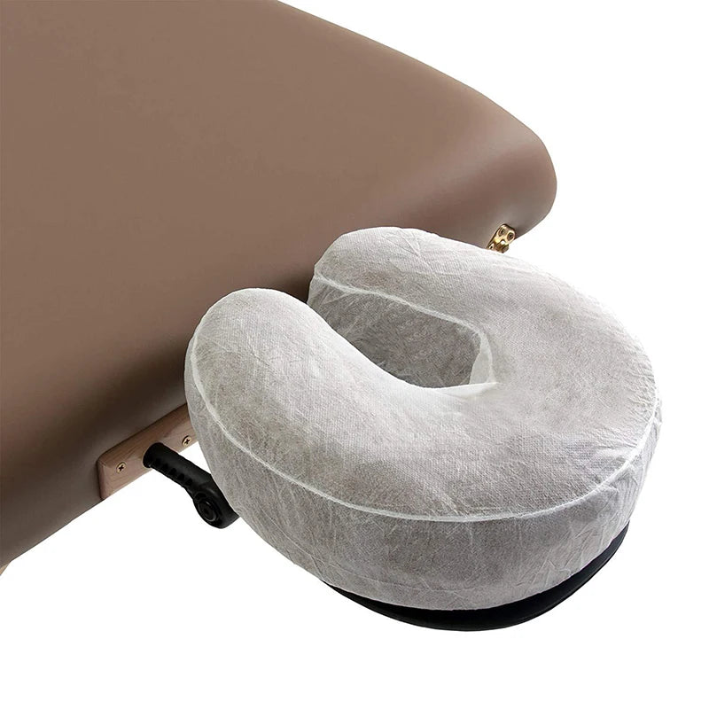 Headrest Covers Fitted Disposable Massage Face Rest Cradle White Qme