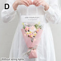 1Pcs Rose Sunflower Artificial Flowers Bouquet For Woman Girlfriend Gifts Valentine's Day Decoration Mother's Day Gifts Ornament Qme D