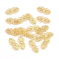 30Pcs Silver/Gold Metal Crafts Filigree Wraps Connectors For Making Jewelry Findings DIY Scrapbook Home Decor Embellishments Qme Default Title