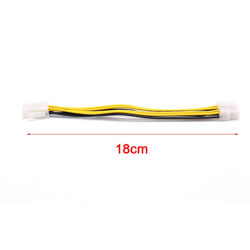 4-Pin 8-Pin ATX Motherboard CPU Power Supply Adapter Converter Cable Qme
