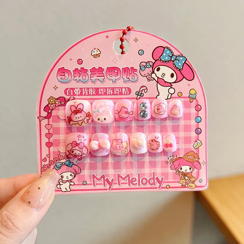 Hello Kitty Kuromi New Nail Stickers Nail Art Stickers Nail Decals 3D Stickers Non-toxic, Odorless, Waterproof Qme 6