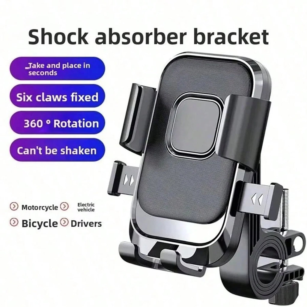 Rotating Bicycle Motorcycle Phone Holder Suitable Outdoor Cycling Qme black