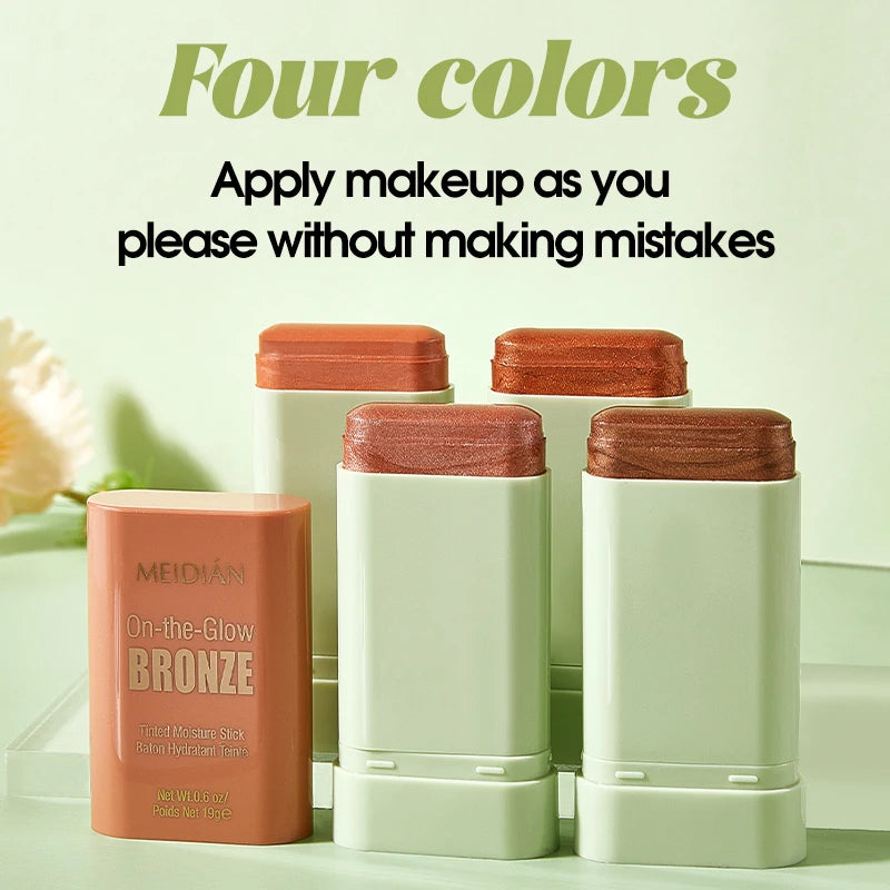 Durable Waterproof Powder Blusher Stick Vibrant Multi Options Rich Qme