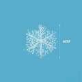 Christmas Plastic White Snowflakes Ornaments Xmas Tree Hanging Pendant Artificial Glitter Snow Flake Home DIY Wreath Decoration Qme 6cm Other 180pcs