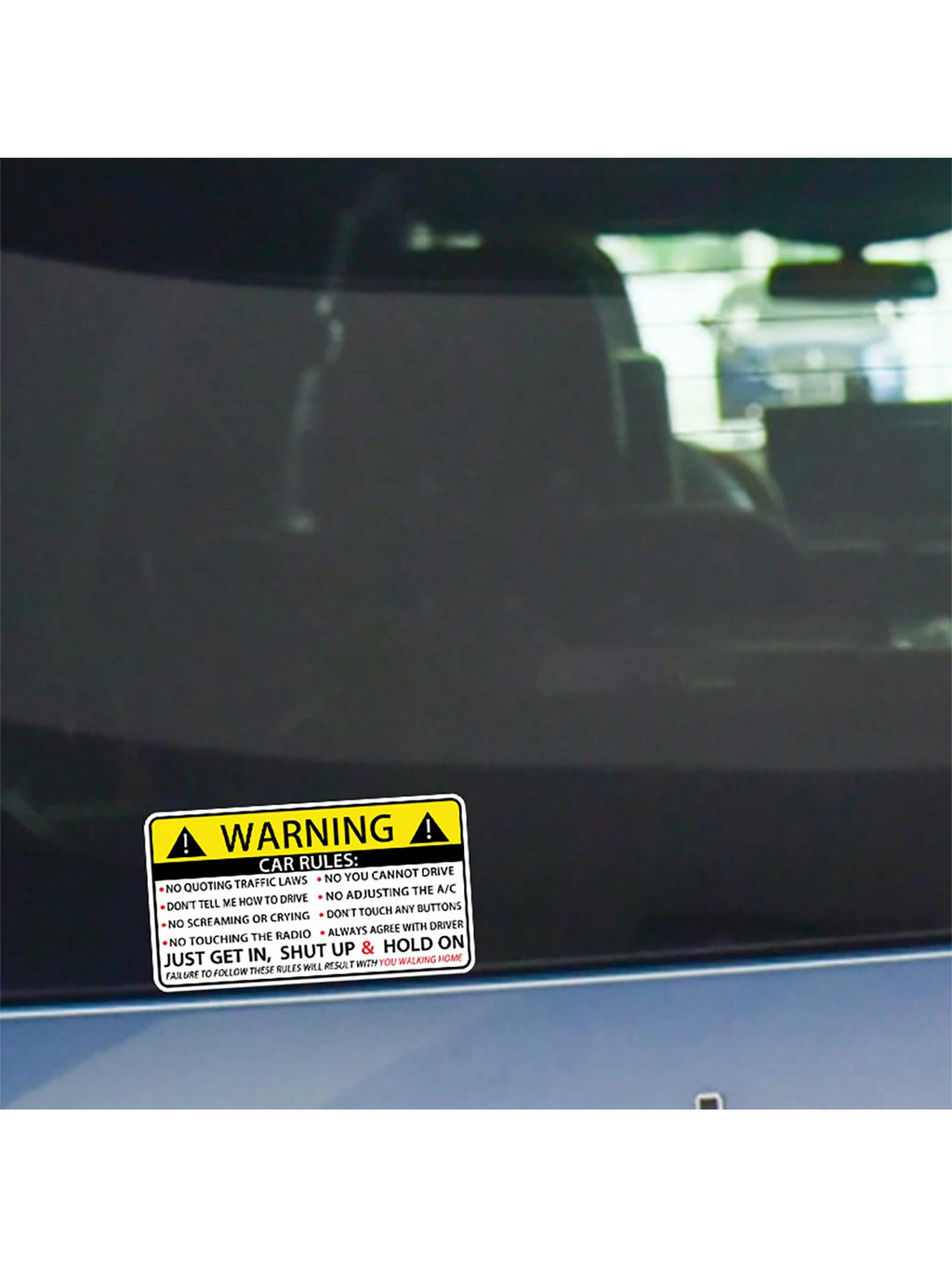 Car Interior Safety Warning Stickers Window Graphics Bumper Qme