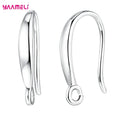 100PCS Lot Real 100% 925 Sterling Silver Stamp Hook Earrings Jewelry Findings Fittings Components Accessories Handmade Supplies Qme Default Title