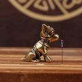 Bronze Sculpture Solid Copper Puppy Brass Ornaments Zodiac Dog Qme A