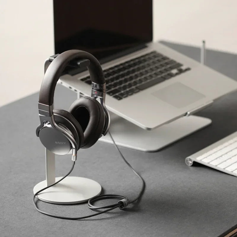 Universal Metal Holder for Desk Display & Storage, Aluminum H - Shape Headphone Stand Qme