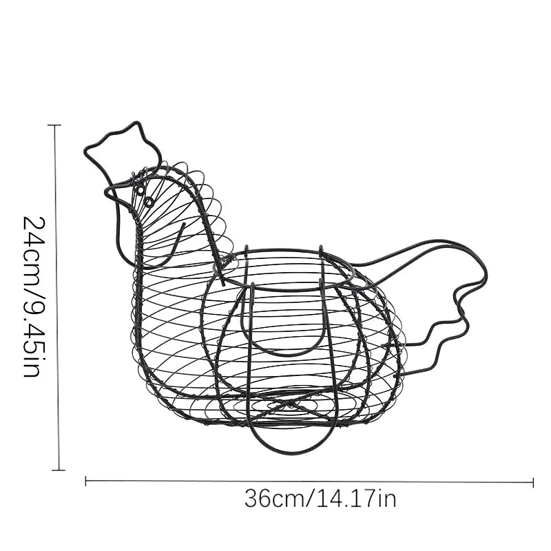 Vegetables Fruit Container Organizer Rack Basket Iron Art Eggs Qme