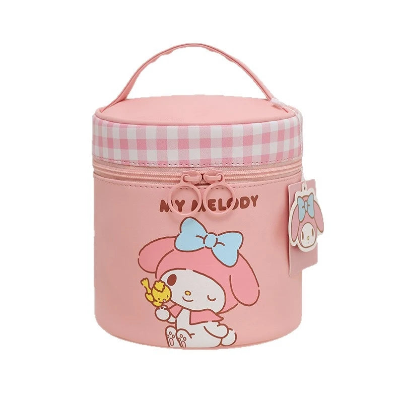 Hello Kitty Kuromi Cute Cartoon-Style Handbag Large-Capacity Portable Travel Toiletry Bag Handheld Organizer Bag Qme
