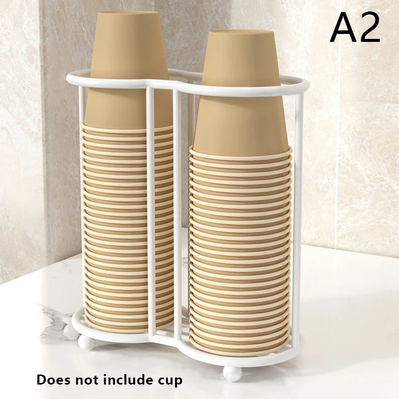 Desktop Cup Storage Rack Household Coffee Holder Home Kitchen Paper Qme A2