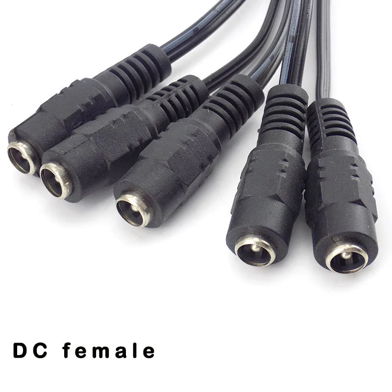 Connectors DC Male Female Plug Cable for CCTV Camera Security System DC Power Extension Cable Plug Adaptor 2.1*5.5mm Qme