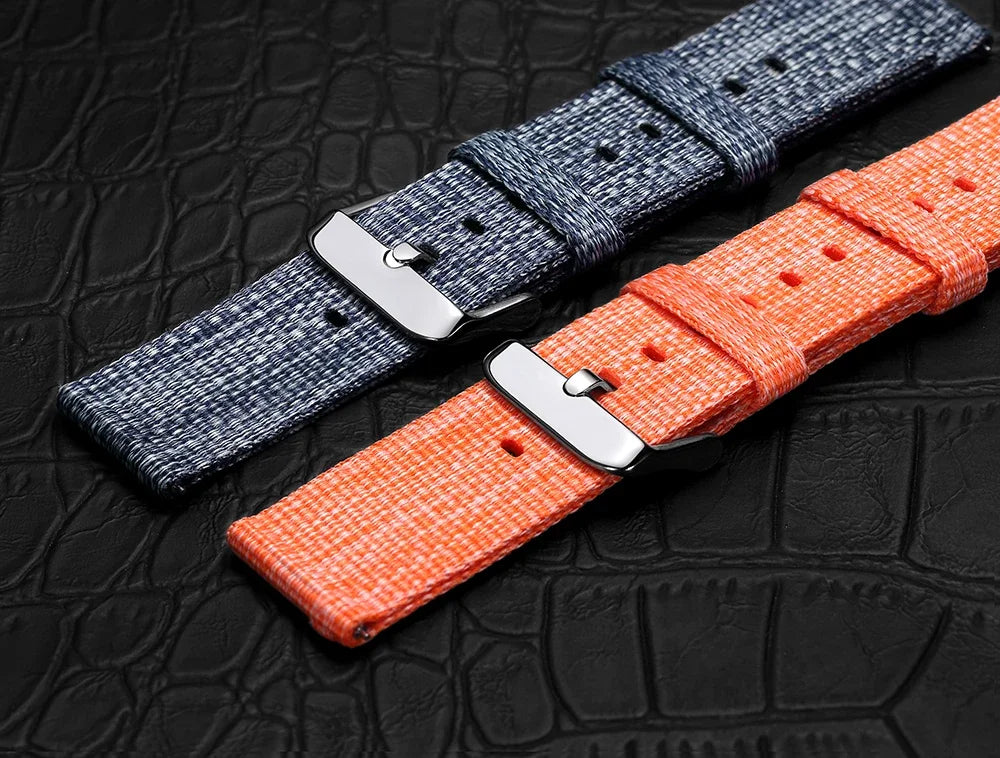 Nylon 18mm 20mm 22mm Watchband for Samsung Galaxy Watch 4 40mm 44mm Classic 42mm 46mm Gear S3 S2 Bracelet Strap For Amazfit Bip Qme
